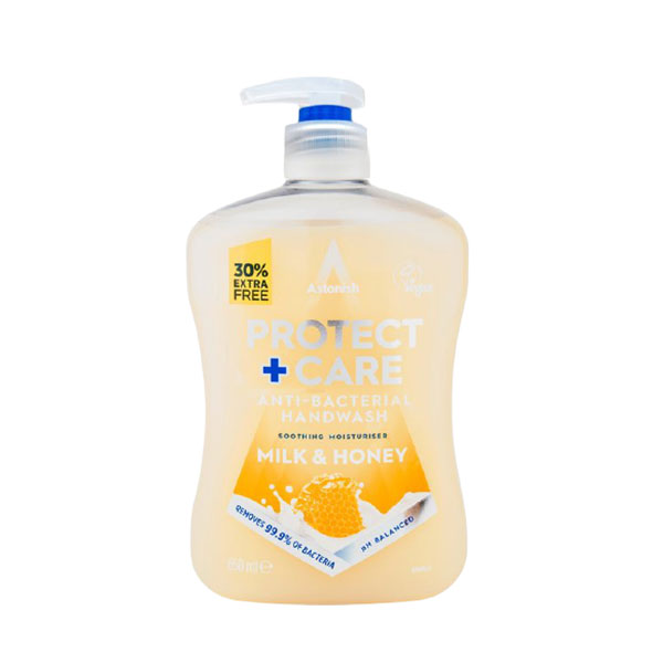مایع دستشویی آنتی باکتریال استونیش سری Protect + Care مدل Soothing moisturiser حجم 650 میلی لیتر