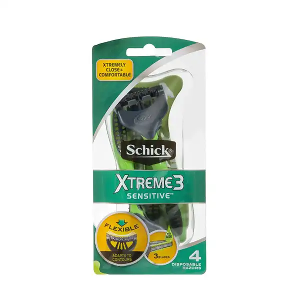 تیغ اصلاح شیک مدل Xtreme 3 Sensitive بسته 4 عددی
